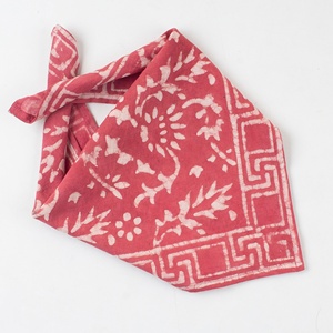 Pink Color Hand Made Blocks Printed Indian <b>Bandanas</b> for Women 100% Cotton Face Wrap Cover <b>Bandanas</b> - Product Image 1