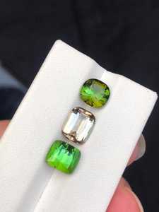 Pierre précieuse tourmaline verte naturelle taille coussin 20 carats, pierre non montée pour la fabrication de bijoux, fournisseur en gros du Rajasthan - Product Image 2