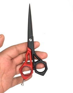 Ciseaux de barbier professionnels hautement cotés Tegra Surgical 4Cr13 en acier inoxydable à haute teneur en carbone avec manche en caoutchouc moyen - Product Image 2