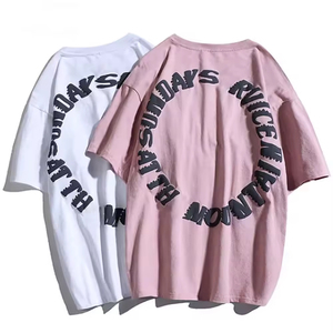 เสื้อยืดแบรนด์หรูผู้ชายและผู้หญิงรุ่นใหม่ทันสมัย พิมพ์ลายดิจิตอลโลโก้ 3 มิติ ออกแบบเอง ขายส่ง - Product Image 6