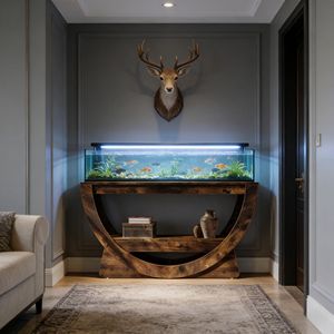 Consolle a 2 livelli con ripiani portaoggetti e struttura ad arco per ingresso o foyer - Product Image 3