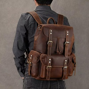 <b>Large</b> Capacity Waterproof Leather <b>Backpack</b> Vintage Anti-Theft Laptop Bag for Business Trip Rucksack LBP-0429 - Product Image 3