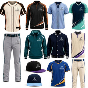 Ensembles d'uniformes de baseball/softball réversibles respirants de haute qualité, personnalisables avec nom et numéro d'équipe, kits d'entraînement à séchage rapide, couleur personnalisée - Product Image 1
