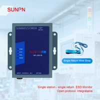 SUNPN ESD: Sistema de Monitoreo Antiestático Continuo con Correa de Muñeca y Tapete de Conexión a Tierra para Fabricación de Electrónica Automotriz