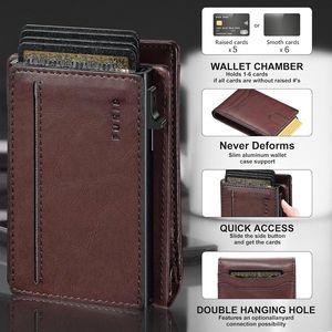 Portafoglio Slim RFID Furid da Uomo con Finestra Pop-Up per Documenti, Porta Carte Frontale, Idea Regalo per Marito in Confezione Regalo - Product Image 2