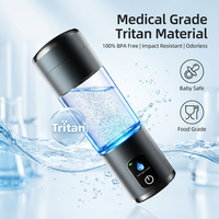 Bouteille d'eau riche en hydrogène à haute concentration (5-10 PPM) avec technologie SPE PEM, portable, alimentée par USB/batterie, pour usage domestique et extérieur