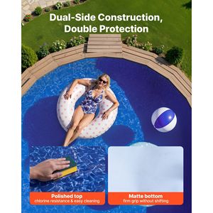 Rivestimento per Piscina Rotonda da 10 Piedi Facile da Installare, in Vinile Resistente Anti-Perdita con Altezza Parete di 27,5 Pollici, per Piscine Quick Set - Product Image 5