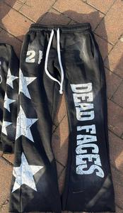 Conjunto Deportivo Personalizado para Hombre, Estilo Urbano, Ecológico, de Tela Gruesa, con Sudadera Corta con Dobladillo Crudo y Pantalones Deportivos Anchos Unisex - Product Image 5