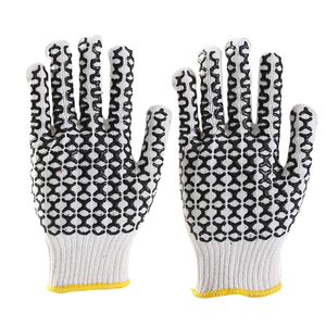 Best Selling PVC Dotted Work <b>Gloves</b> | Cotton <b>Knit</b> Grip Safety <b>Gloves</b> OEM Factory Professional PVC Dotted <b>Gloves</b> - Product Image 2