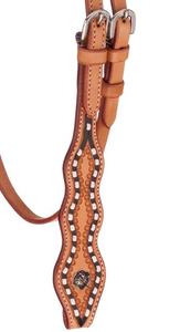 Cabecera occidental personalizada de ecuestre de cuero de caballo tallado a mano de primera calidad con logotipo personalizado para montar - Product Image 4