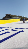 Tapis de ski artificiel extérieur haute densité, résistant à l'usure, en forme de champignon blanc, pour piste de ski sèche