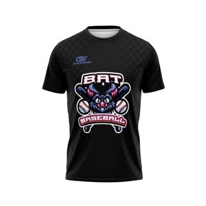 Vente en gros de maillots de baseball personnalisés avec le nom et le numéro du joueur, sublimés, à manches courtes, col rond, t-shirt respirant, 100% polyester - Product Image 1