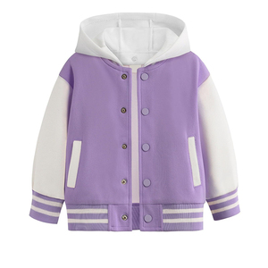 Veste universitaire pour enfants avec capuche, sweat à capuche décontracté pour garçons et filles, uniforme scolaire, veste de baseball unisexe - Product Image 6