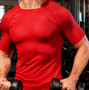 Athletic <b>Compression</b> Long Sleeve Shirt Men Spandex/Polyester Tight Fit Moisture Wicking Solid Color Seamless Gym Tee Sports Base - Product Image 2