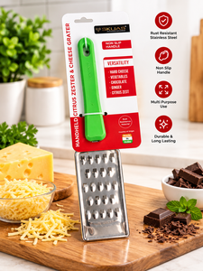 Râpe à fromage portative écologique en acier inoxydable avec poignée antidérapante, zester d'agrumes et mini-râpe pour la cuisine - Product Image 1