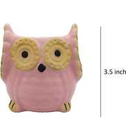Pot de fleurs décoratif en porcelaine émaillée, fait main, écologique et durable, en forme de hibou mignon, pour mini-plantes succulentes, 2 pouces, pour intérieur
