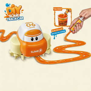 Coche de juguete Slime Track con pistola de jalea, vehículo de pista naranja, coche sensorial de gateo, juguete antiestrés para niños - Product Image 6