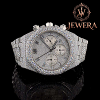 Montre analogique de luxe Mossinate en acier inoxydable avec diamants, mouvement mécanique automatique, haute qualité, élégante et tendance pour hommes et femmes