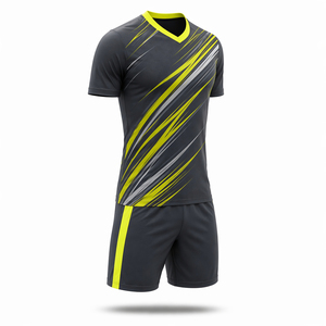Ensemble de maillots de football personnalisés par sublimation, uniforme de football complet, respirant, pour l'entraînement des équipes de garçons, fabrication OEM, polyester, séchage rapide - Product Image 2