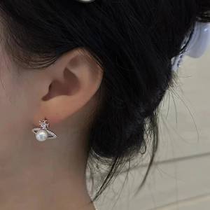 Light Luxury 10-11mm Stud Earrings 18K Gold Plating Imported From Italy Mixed <b>Color</b> Process Natural Thick Gold <b>Bead</b> Good Quality - Product Image 4