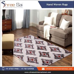Alfombra de interior tejida bordada con patrón geométrico colorido, estilo Kilim de algodón rectangular para dormitorio, cocina, oficina, a la venta - Product Image 2