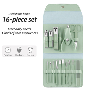 Professional Luxurious <b>Manicure</b> <b>Kit</b> with Stainless Steel Tools Portable 7 in 1 Nail Care Set for Adults - Product Image 3