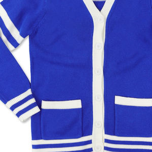 Cardigan d'hiver personnalisé en acrylique ZPB avec logo brodé sur le devant pour femmes, idéal pour les sororités et fraternités grecques, décontracté et respirant - Product Image 4