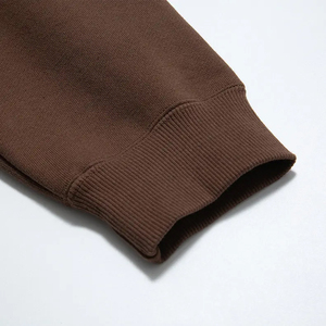 Sweat-shirts à capuche oversize 100% coton French Terry couleur unie décontractés pour l'automne coupe classique tricotés teints unis - Product Image 3