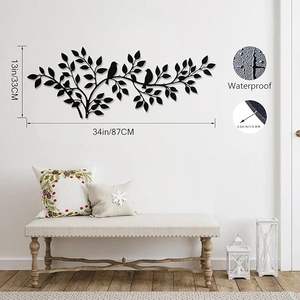 Decoración de pared de hierro de estilo moderno personalizable para el hogar, sala de estar, dormitorio, oficina, adorno de arte metálico. - Product Image 2