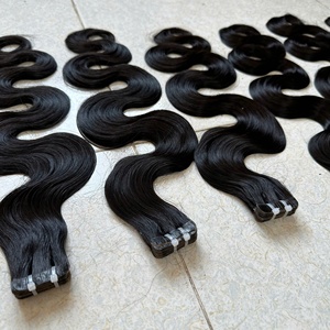 Extensiones de cabello de trama estirada doble Premium ondulado del cuerpo Fabricante Directo Precio barato Paquete de cabello humano - Product Image 1