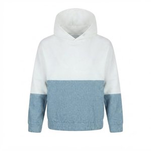 New Demanding Custom Logo Men's Color Blocking Hooded Tracksuit <b>Set</b> White Blue <b>Knitted</b> Cotton Casual Autumn Wear Activewear <b>Sets</b> - Product Image 3