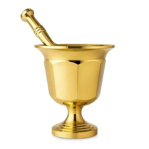 Ensemble mortier et pilon en laiton lourd pour broyer les épices, les herbes, les graines et les ingrédients ayurvédiques difficiles à moudre - Product Image 4