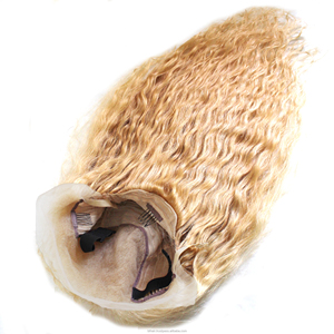 Compra una peluca de cabello humano europeo premium rubia, sin pegamento, pre-arrancada, sedosa, suave, de densidad natural, envío rápido a todo el mundo ahora. - Product Image 5