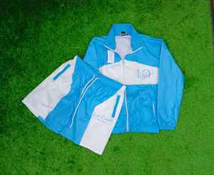 Ensemble 2 pièces en nylon de haute qualité pour hommes Logo personnalisé Veste à manches longues et short Survêtements coupe-vent en velours côtelé - Product Image 1