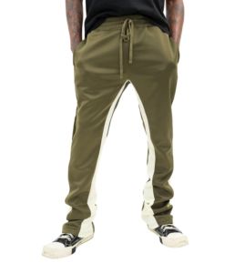 CLCustom Logo <b>Stack</b> Flare Sweatpants Men <b>Jogger</b> In and Outside Stripe Sweat Pants Trousers Baggy Style Elastic Men Clothes - Product Image 4