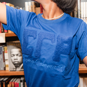Camiseta de chenilla Sigma Gamma Rho Sorority Inc. Azul Rey para mujer, con gráfico de letras griegas, manga corta, cuello redondo, informal, personalizada - Product Image 2