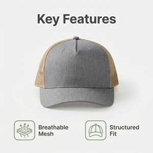 Private Label Leather Patch Trucker <b>Hats</b> Custom Woven Label <b>Cap</b> ODM Wholesale Custom Trucker <b>Hats</b> High Quality Mesh Back - Product Image 2