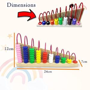 Abacus en bois double face FunBlast avec étagère de calcul, jouet éducatif précoce pour l'addition et la soustraction - Product Image 3