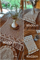 Sets de table en macramé blanc faits à la main, sets de table décoratifs, décoration de table bohème pour la salle à manger, la maison, vente en gros