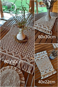 Handmade White <b>Macrame</b> Placemats Decorative Table Mats Boho Table Decor for Dining Home Bulk Supply - Product Image 3