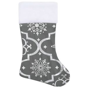 Falda de árbol de Navidad de Tela Gris de lujo de 4 pies con calcetín para árboles de Navidad - Product Image 4