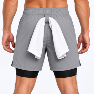 Men's 2 in 1 Running <b>Shorts</b> <b>with</b> <b>Phone</b> <b>Pocket</b> Custom Lightweight Athletic Gym Workout <b>Shorts</b> Manufacturer - Product Image 2