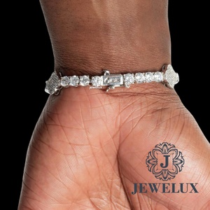 Premium Export Quality Moissanite Diamond Bracelet Hip Hop Jewelry for <b>Men</b> And Women From Indian Supplier For Export - Product Image 1