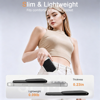 Portefeuille fin en cuir PU avec logo personnalisé, minimaliste, léger, porte-cartes de crédit, 3 cartes, compatible MagSafe, magnétique, pour homme