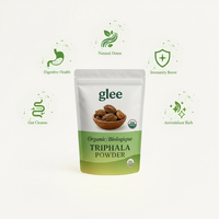 Poudre de Triphala Ayurvédique 100g 100% Pure Séchée à l'Ombre Fine Naturelle Brun Olive Faible Teneur en Humidité Formule Digestive Naturelle Cosmétique