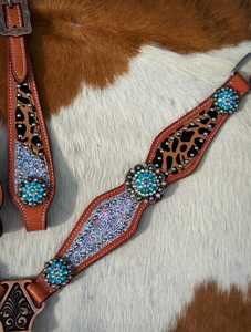 Nouvelle selle de spectacle équestre haut de gamme en cuir véritable, modèle Western, avec têtière et collier de poitrail – Vente chaude - Product Image 2