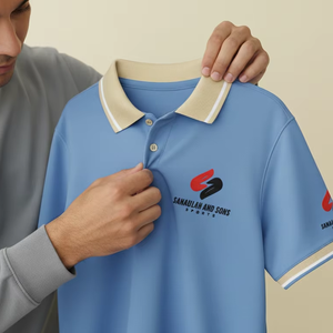 เสื้อเชิ้ตผู้ชายขายส่ง ผ้าฝ้าย 100% แบบเรียบ เป็นมิตรกับสิ่งแวดล้อม แขนสั้น ระบายอากาศได้ดี ทรงเข้ารูป สวมใส่สบายๆ หรือใส่ทำงานได้ รับทำโลโก้ตามสั่ง OEM - Product Image 1