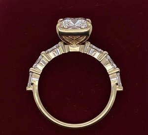 Bague de fiançailles pour femme en or jaune 2 carats avec diamant ovale, certifiée GIA, style classique, diamants naturels - Product Image 4