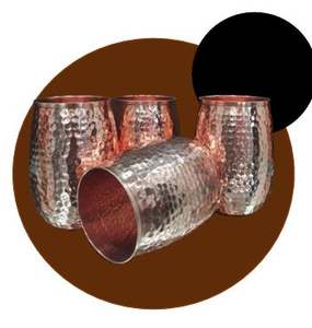 Ensemble de verres à table en cuivre de qualité supérieure, élégants gobelets pour la maison et le marché des cadeaux - Product Image 1