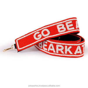 Mode fait à la main sac sangle perlée bandoulière ceinture d'épaule broderie personnalisée collège équipe sportive Slogan - Product Image 3